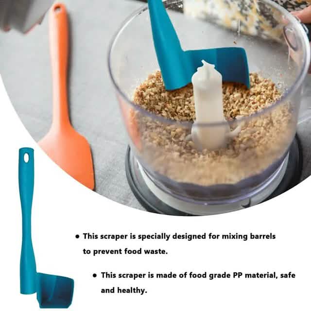 2-Pack: Rotary Scraper Rotating Spatula Scooping Portioning Food Processor DailySale