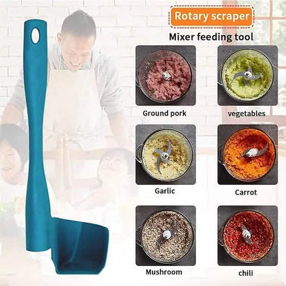 2-Pack: Rotary Scraper Rotating Spatula Scooping Portioning Food Processor DailySale