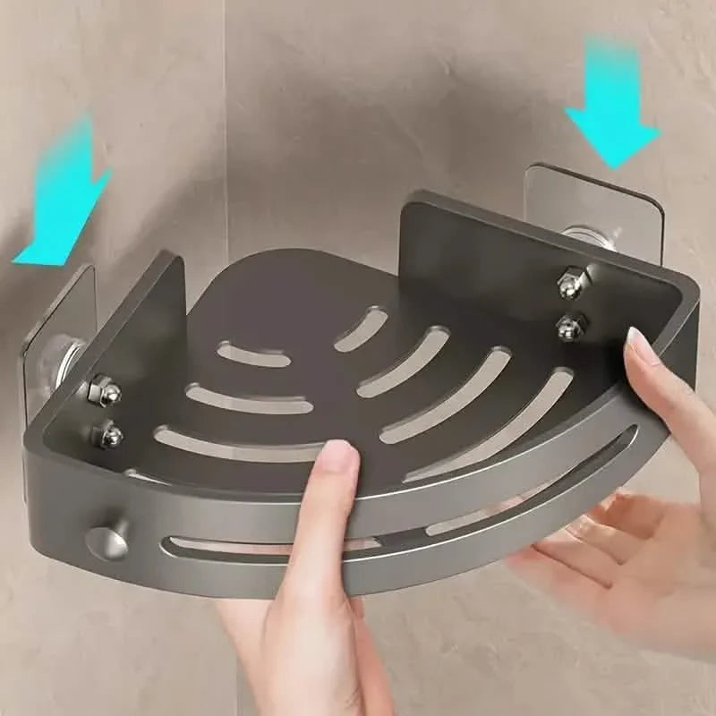 2-Tier: Rustproof Corner Shower Caddy, Adhesive Wall Mounted Shower Shelves No Drilling DailySale