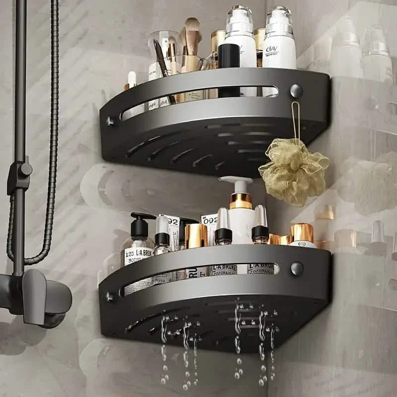 2-Tier: Rustproof Corner Shower Caddy, Adhesive Wall Mounted Shower Shelves No Drilling DailySale