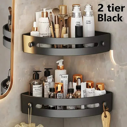 2-Tier: Rustproof Corner Shower Caddy, Adhesive Wall Mounted Shower Shelves No Drilling DailySale