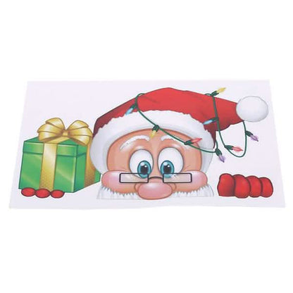 2-Pack: Santa Claus Elk Shop Hotel Christmas Window Double Sided Glass Sticker DailySale