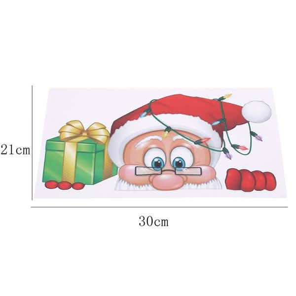 2-Pack: Santa Claus Elk Shop Hotel Christmas Window Double Sided Glass Sticker DailySale