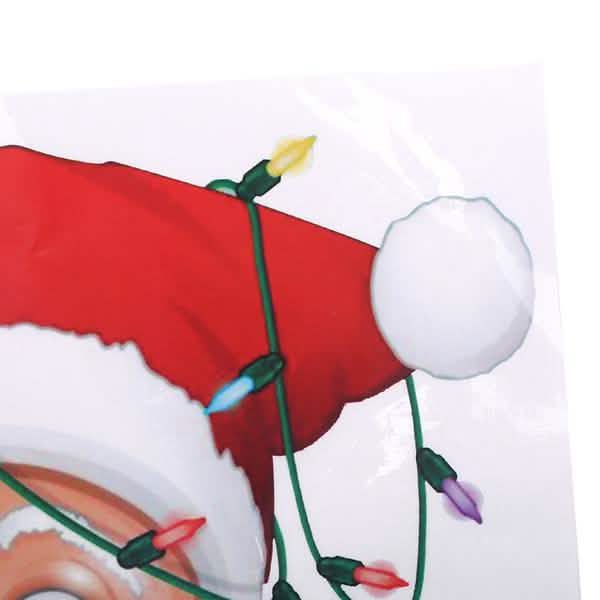 2-Pack: Santa Claus Elk Shop Hotel Christmas Window Double Sided Glass Sticker DailySale