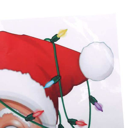 2-Pack: Santa Claus Elk Shop Hotel Christmas Window Double Sided Glass Sticker DailySale