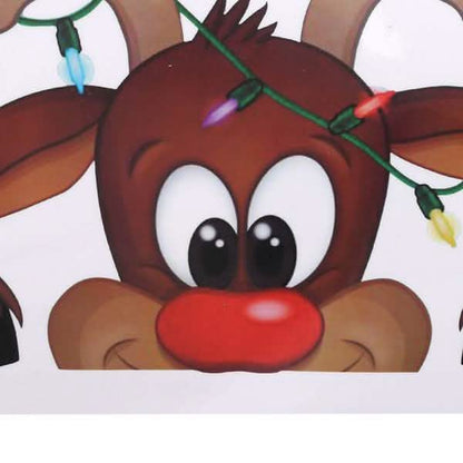 2-Pack: Santa Claus Elk Shop Hotel Christmas Window Double Sided Glass Sticker DailySale