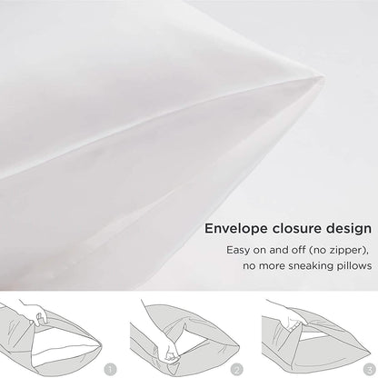 2-Pack: Satin Pillowcases with Envelope Closure DailySale
