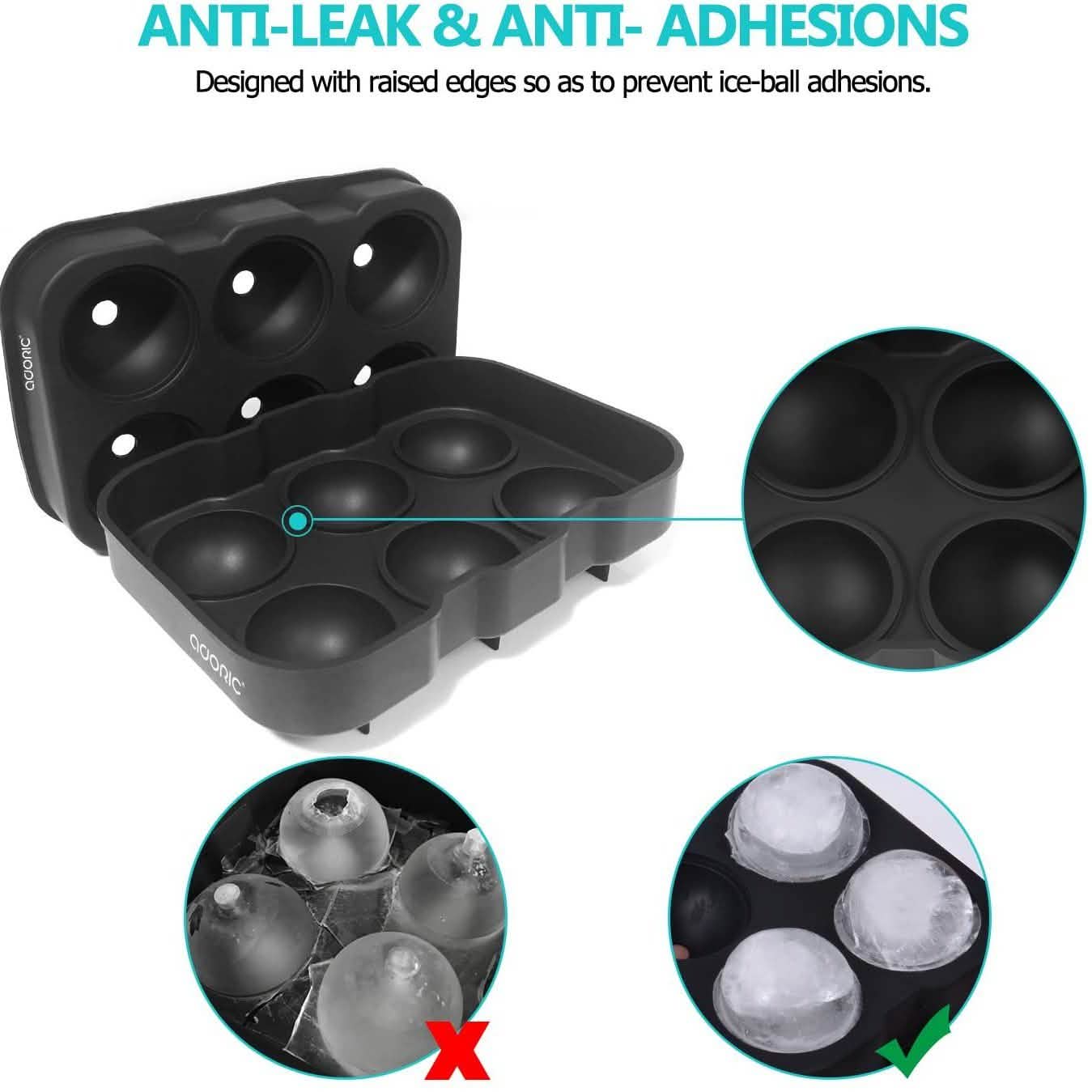 2-Pack Set: Adoric Life Silicone Ice Cube Molds DailySale