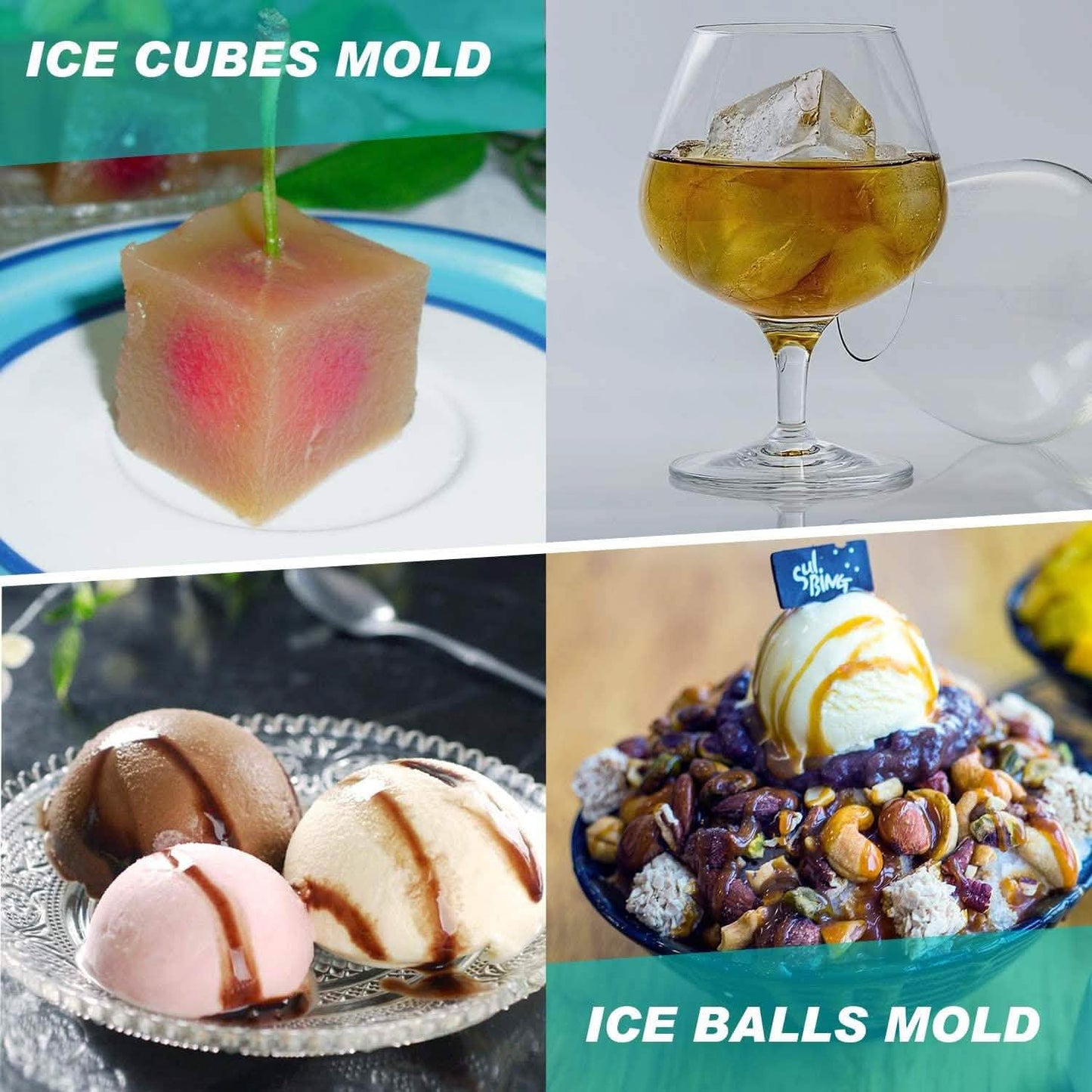 2-Pack Set: Adoric Life Silicone Ice Cube Molds DailySale