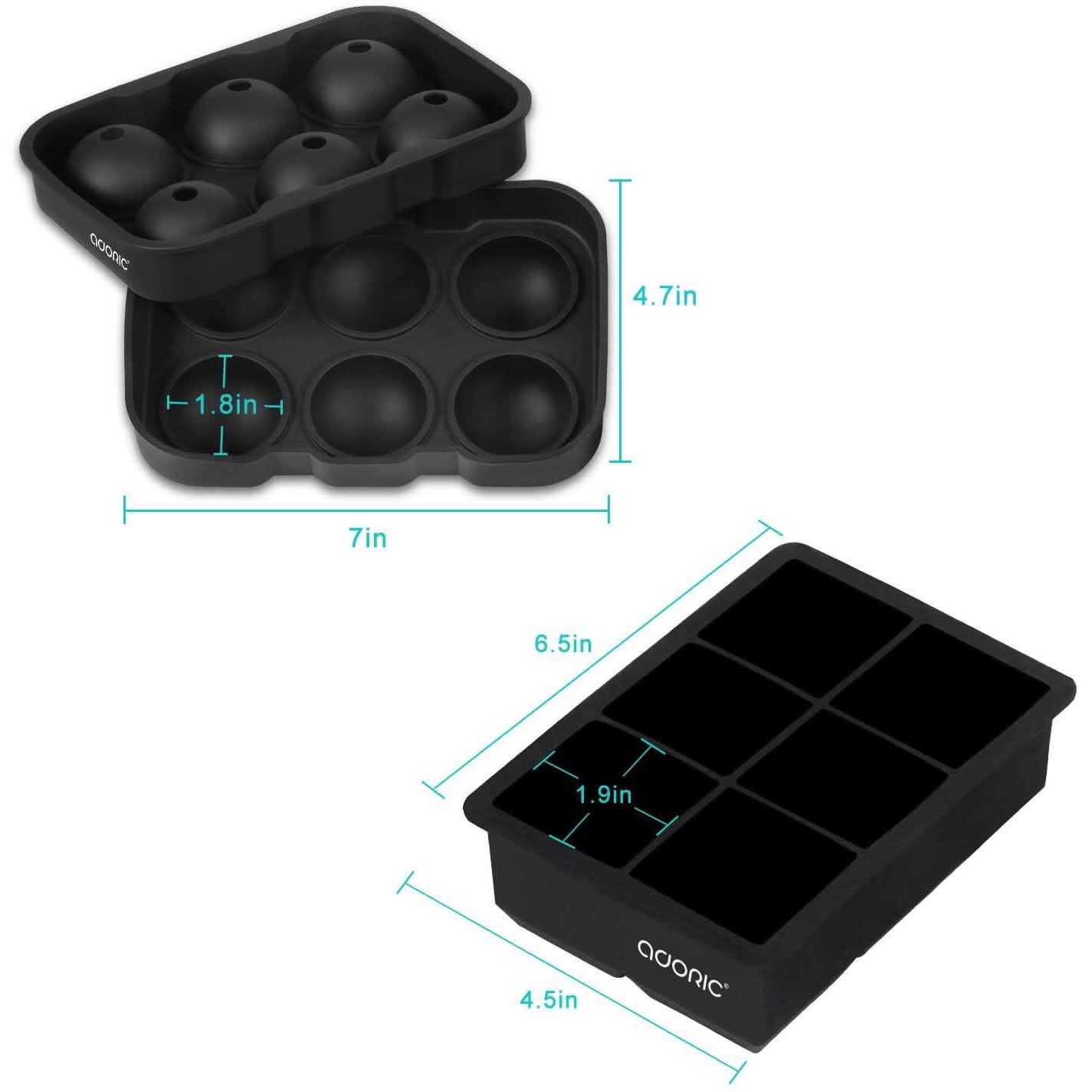 2-Pack Set: Adoric Life Silicone Ice Cube Molds DailySale