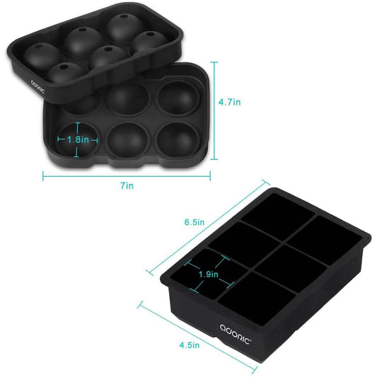 2-Pack Set: Adoric Life Silicone Ice Cube Molds DailySale