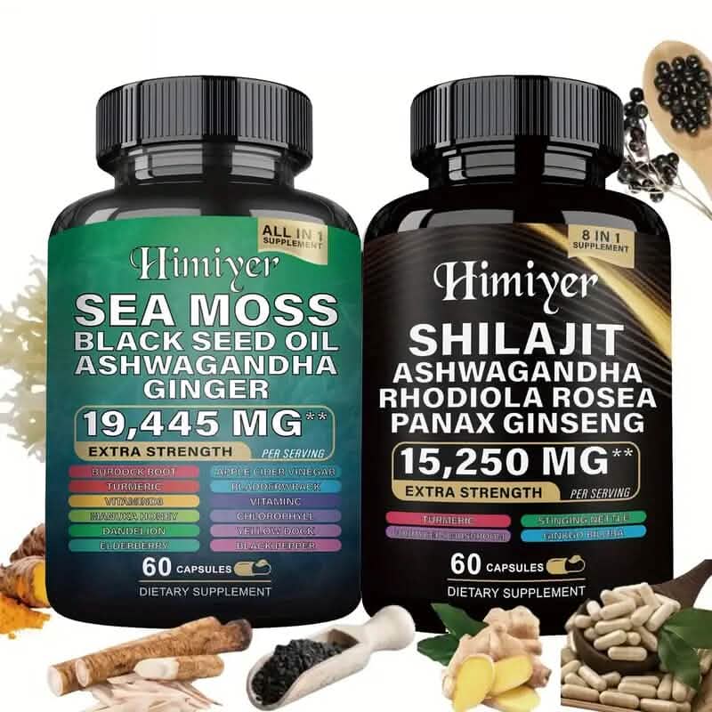 2-Pack: Shilajit + Sea Moss High Potency Vitality Combo DailySale