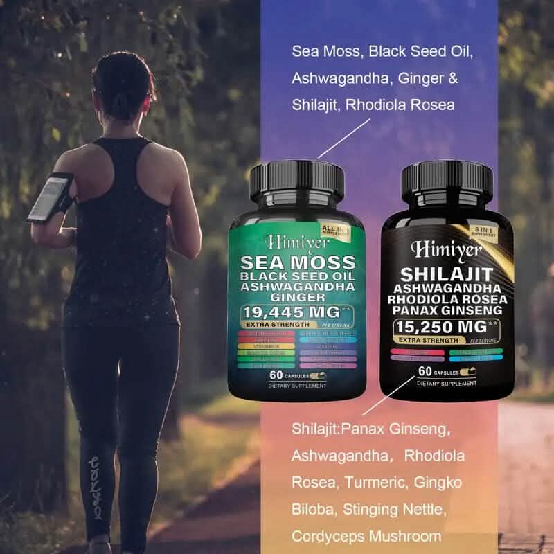 2-Pack: Shilajit + Sea Moss High Potency Vitality Combo DailySale