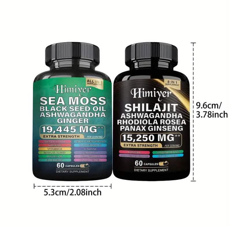 2-Pack: Shilajit + Sea Moss High Potency Vitality Combo DailySale