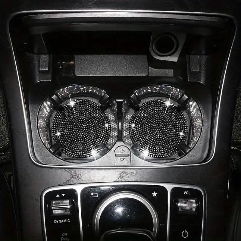 2-Pack: Shimmering Diamond Car Cup Mats DailySale