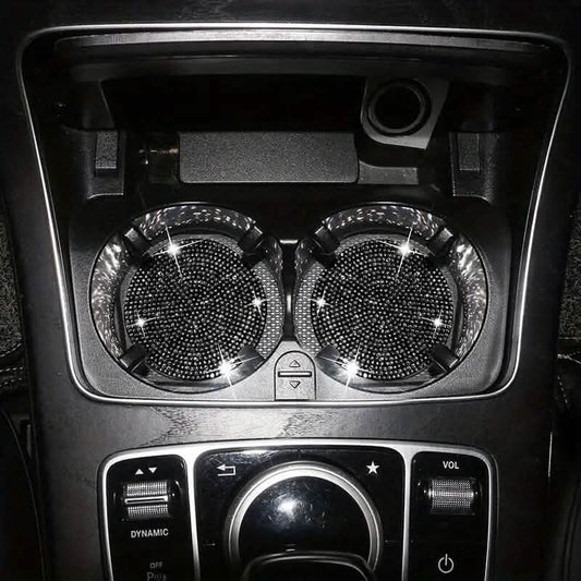 2-Pack: Shimmering Diamond Car Cup Mats DailySale
