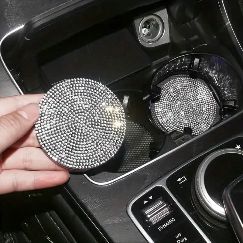 2-Pack: Shimmering Diamond Car Cup Mats DailySale