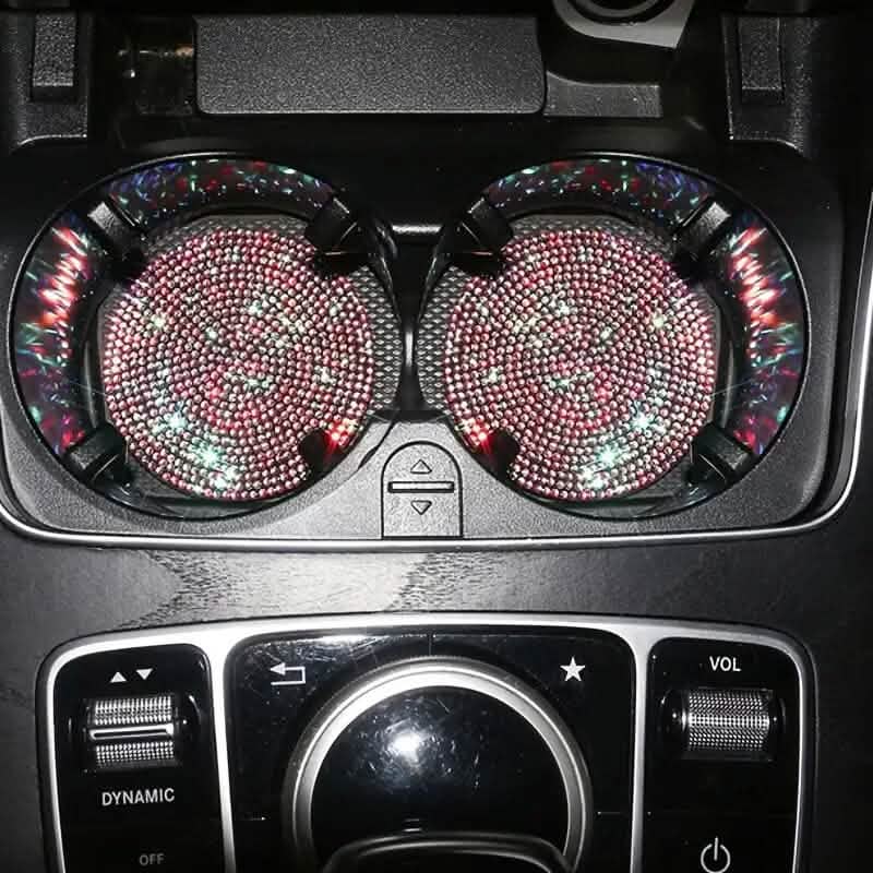2-Pack: Shimmering Diamond Car Cup Mats DailySale