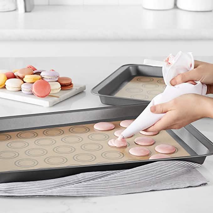 2-Pack: Silicone Nonstick Food Safe Macarons Baking Mat DailySale