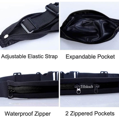 2-Pack: Slim Waist Pocket Running Belt DailySale