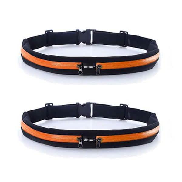 2-Pack: Slim Waist Pocket Running Belt DailySale