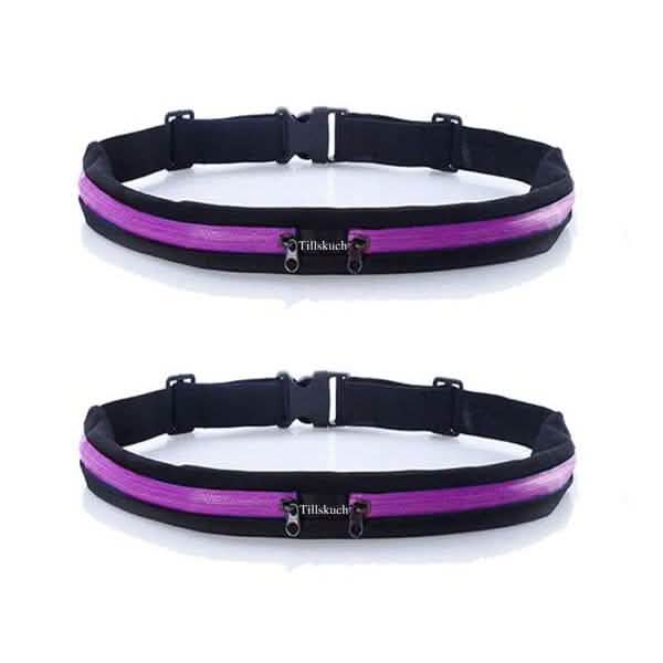 2-Pack: Slim Waist Pocket Running Belt DailySale
