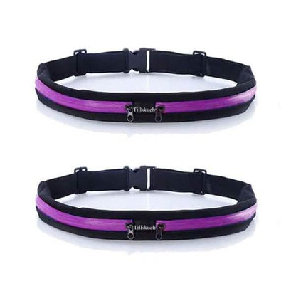 2-Pack: Slim Waist Pocket Running Belt DailySale
