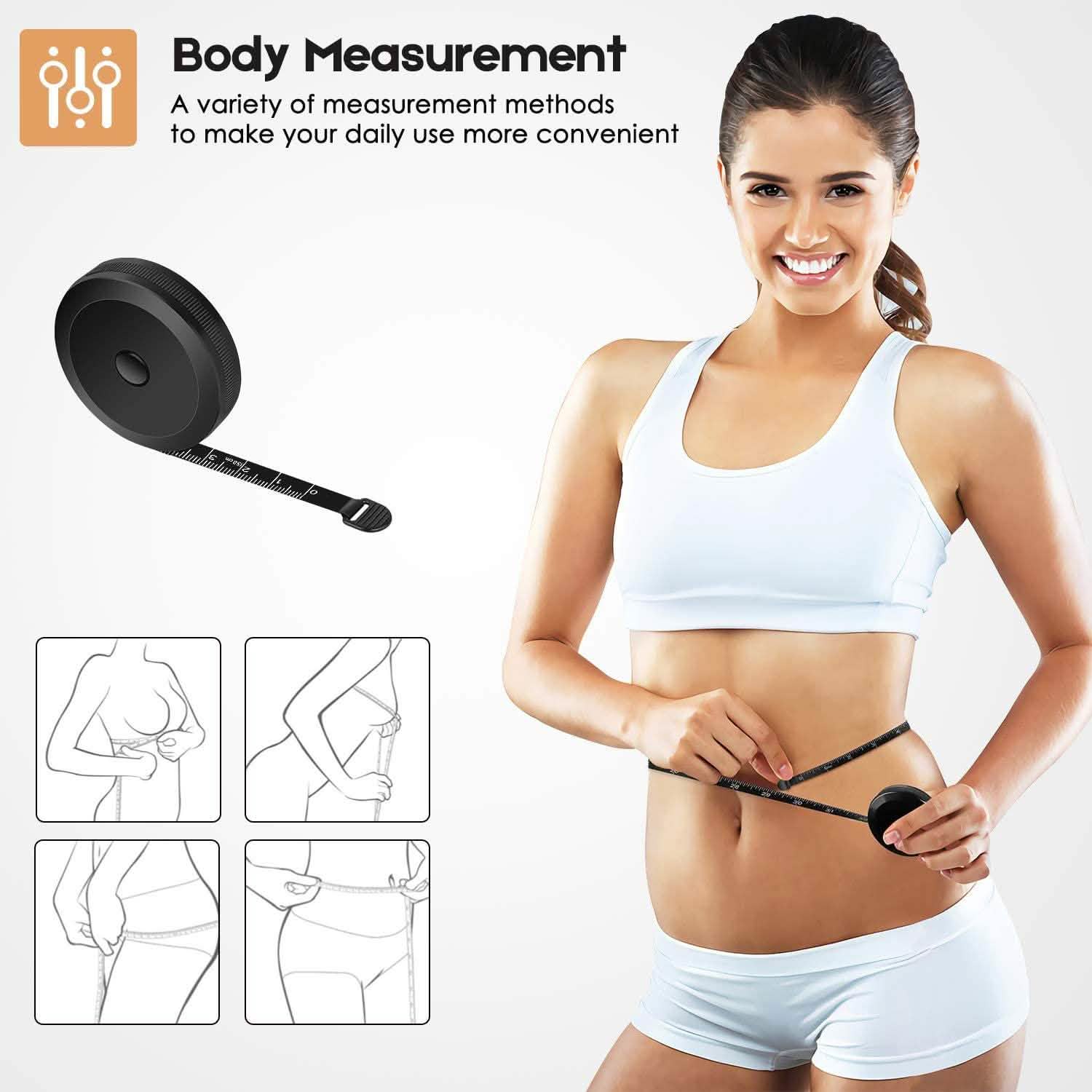 2-Pack: Soft Fashion Pink and Retractable Black Measuring Tape Set DailySale