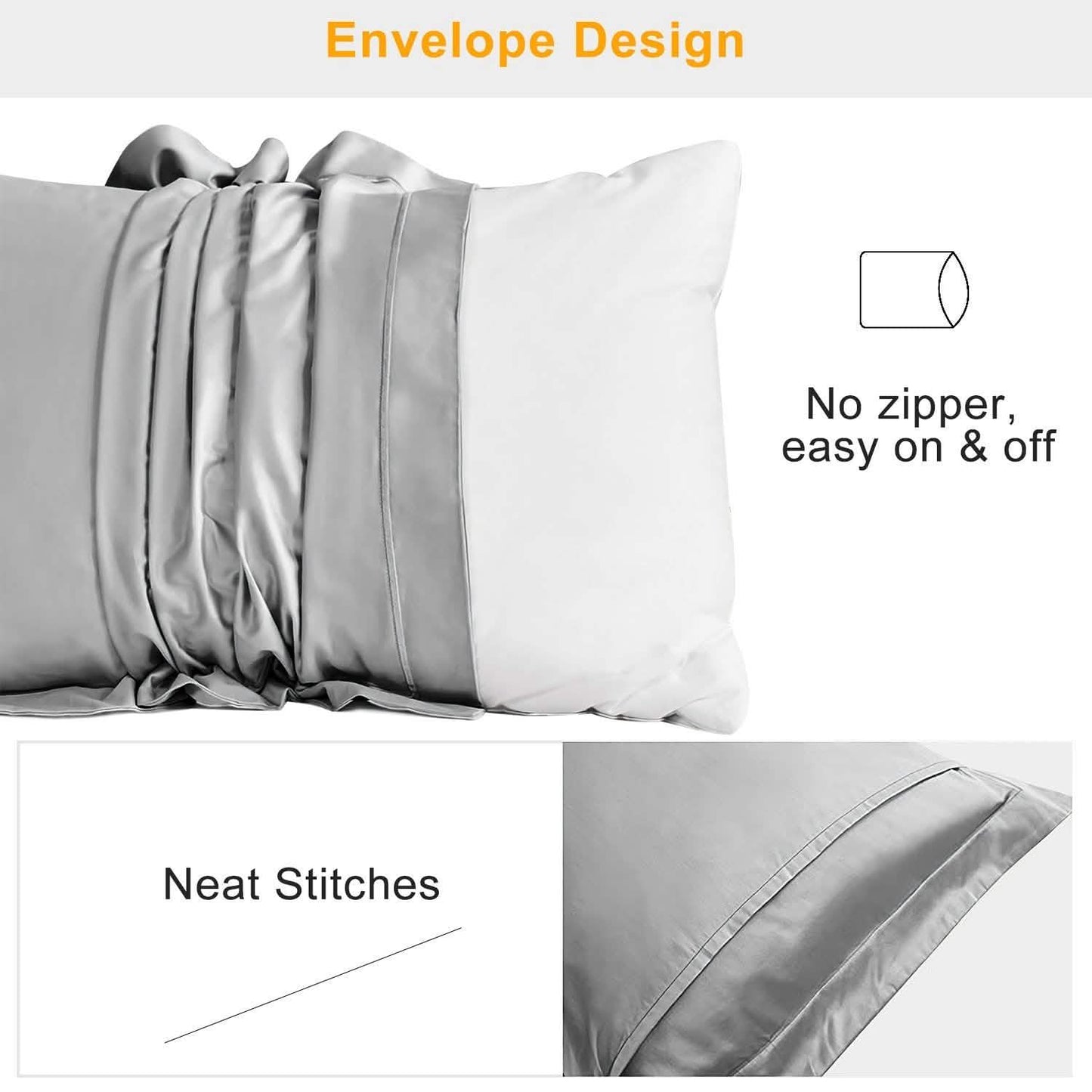 2-Pack: Soft Silky Satin Pillow Case DailySale