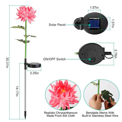 2-Pack: Solar LED Chrysanthemum Lights DailySale