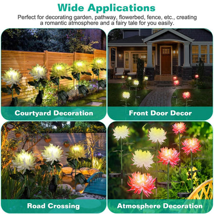 2-Pack: Solar LED Chrysanthemum Lights DailySale