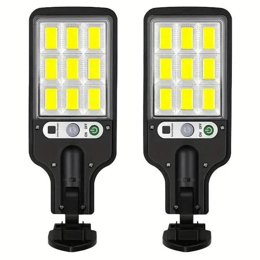 2-Pack: Solar Outdoor Security Street Lighting, 3 Modes With Wireless Motion Sensing and Remote Control DailySale