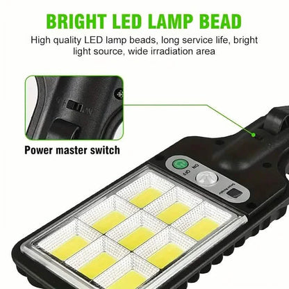 2-Pack: Solar Outdoor Security Street Lighting, 3 Modes With Wireless Motion Sensing and Remote Control DailySale