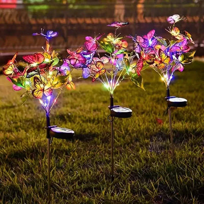 2-Pack: Solar-Powered Butterfly Flower Lamp DailySale