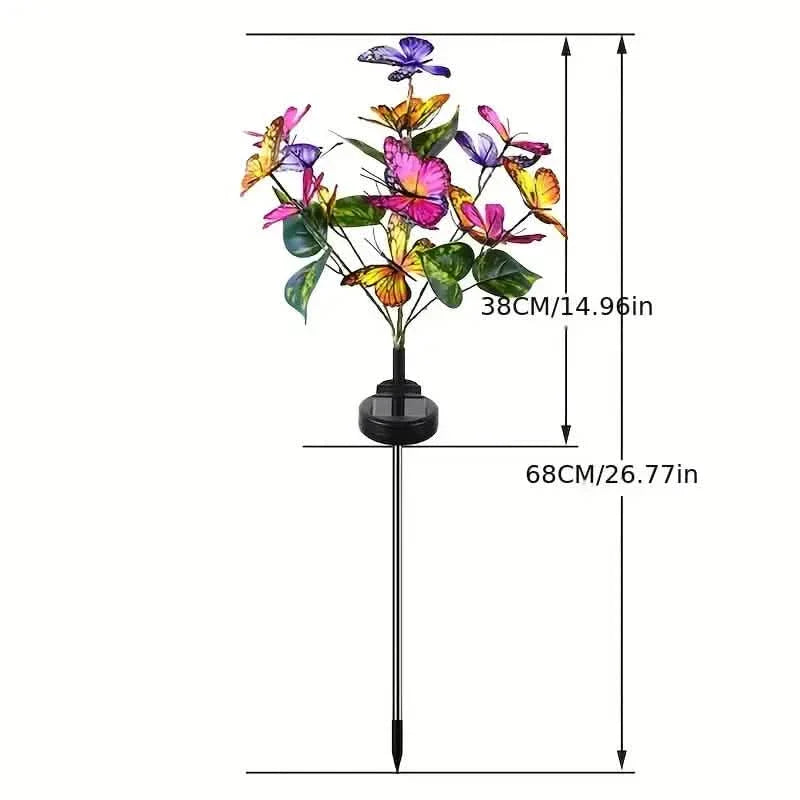 2-Pack: Solar-Powered Butterfly Flower Lamp DailySale