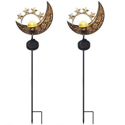 2-Pack: Solar Powered Glass Globe Stake Lamp DailySale