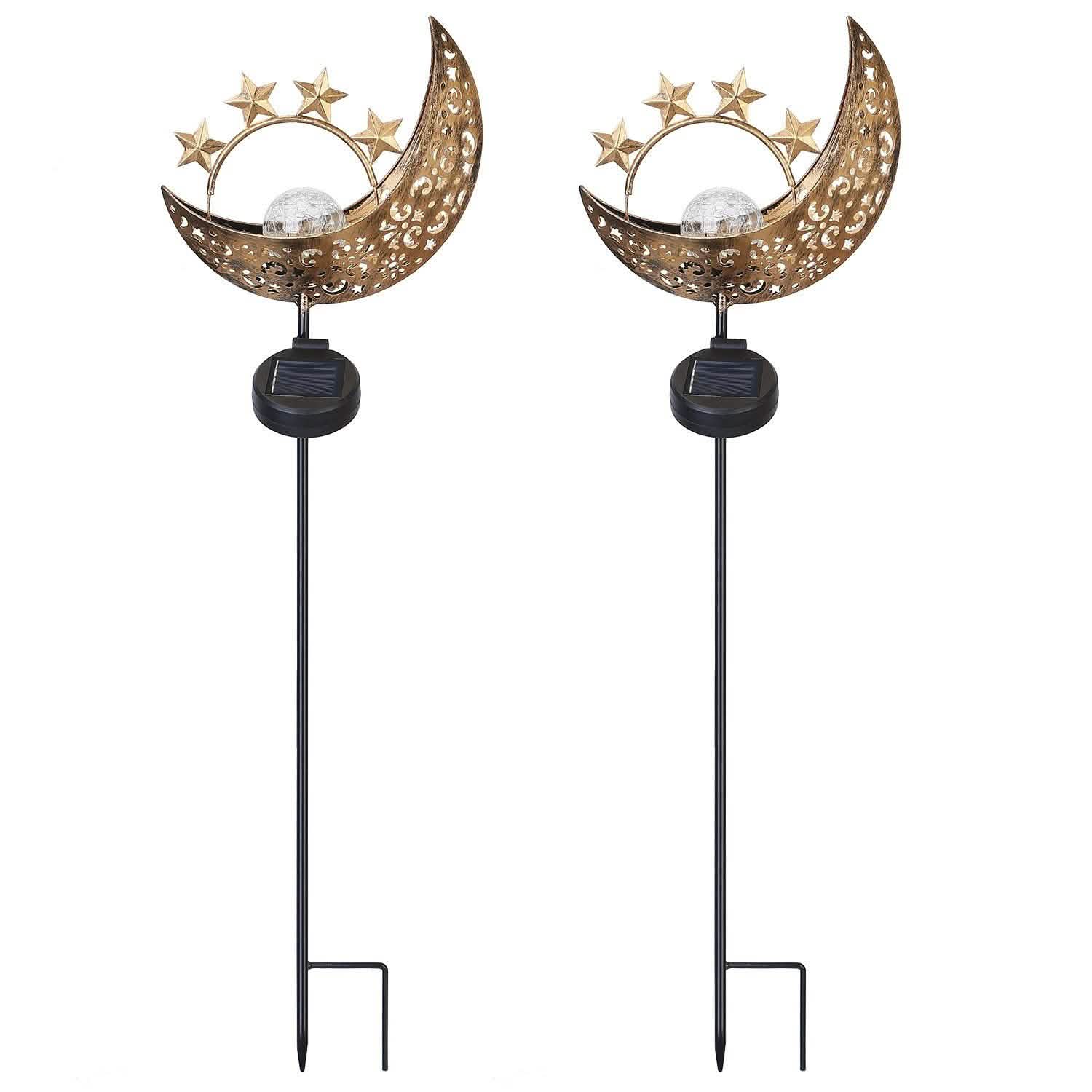 2-Pack: Solar Powered Glass Globe Stake Lamp DailySale