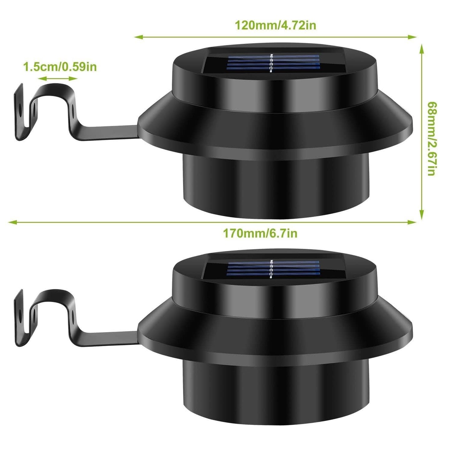 2-Pack: Solar Powered Gutter Lights DailySale