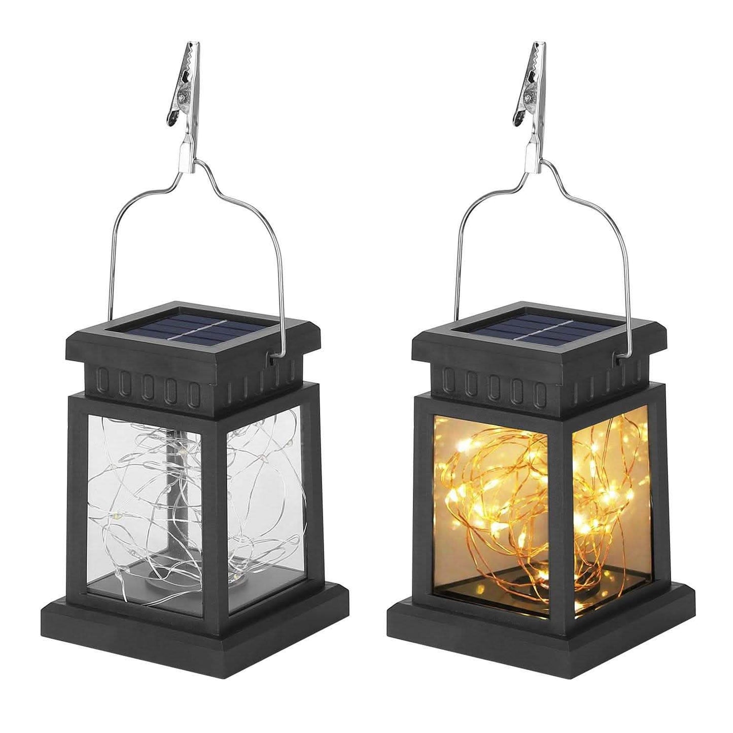 2-Pack: Solar Powered Hanging Lights 30 LED Beads DailySale