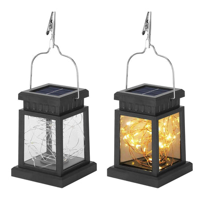 2-Pack: Solar Powered Hanging Lights 30 LED Beads DailySale