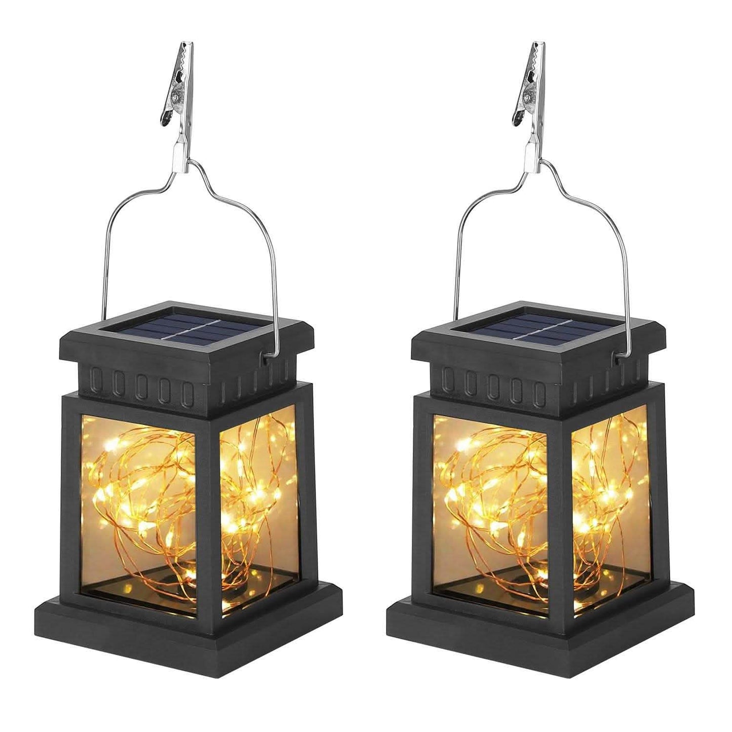 2-Pack: Solar Powered Hanging Lights 30 LED Beads DailySale