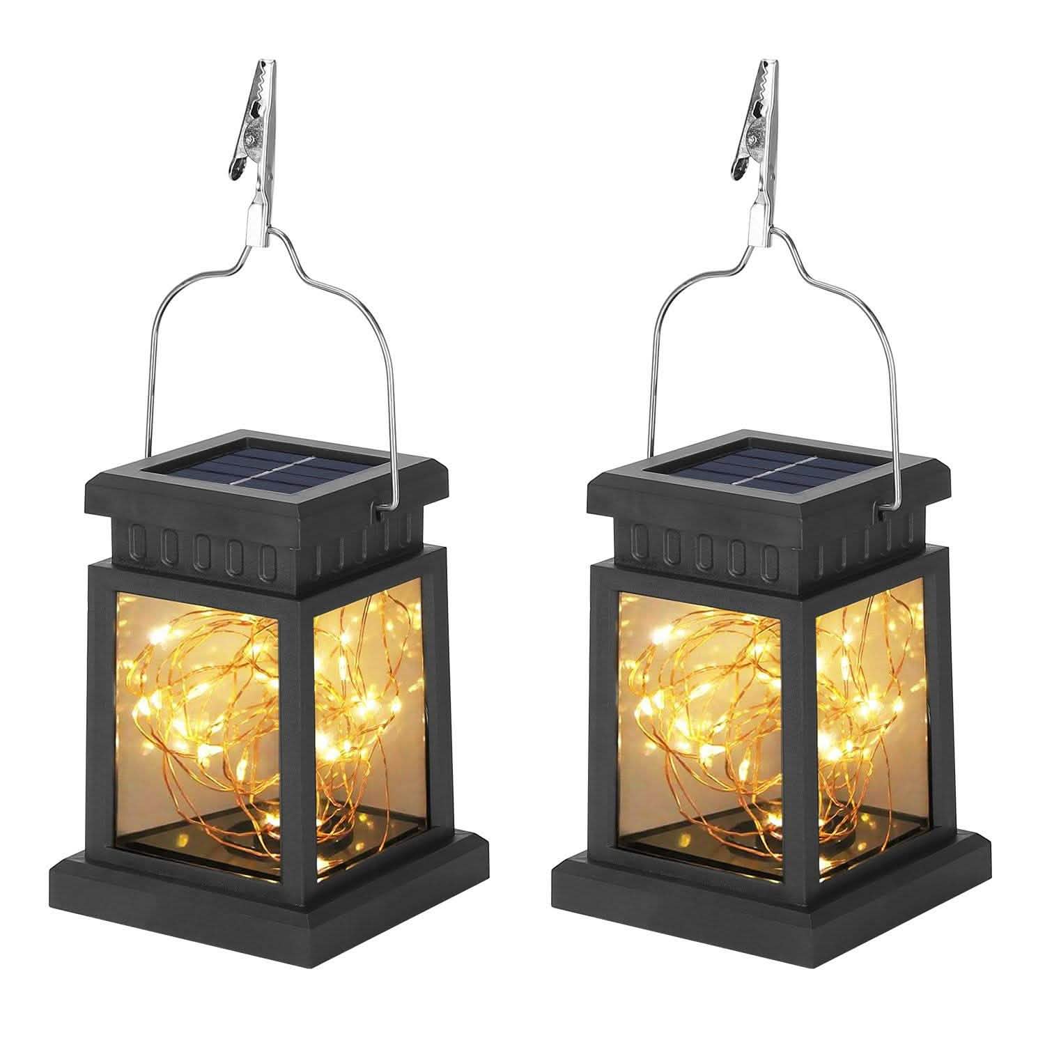 2-Pack: Solar Powered Hanging Lights 30 LED Beads DailySale
