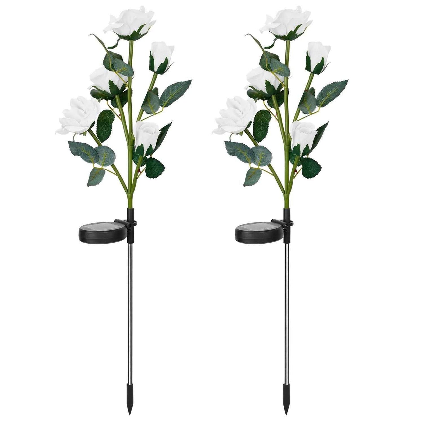 2-Pack: Solar Powered Rose Flower LED Decorative Lamp DailySale