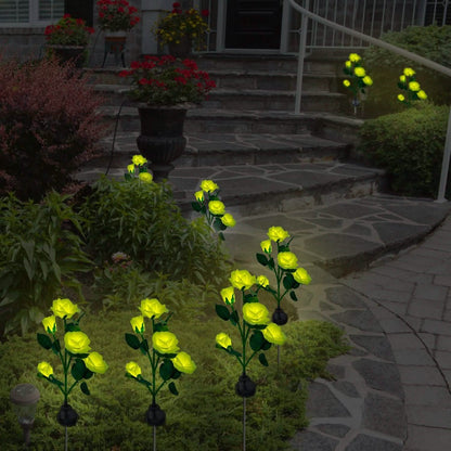 2-Pack: Solar Powered Rose Flower LED Decorative Lamp DailySale