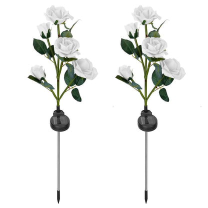 2-Pack: Solar Powered Rose Flower LED Decorative Lamp DailySale