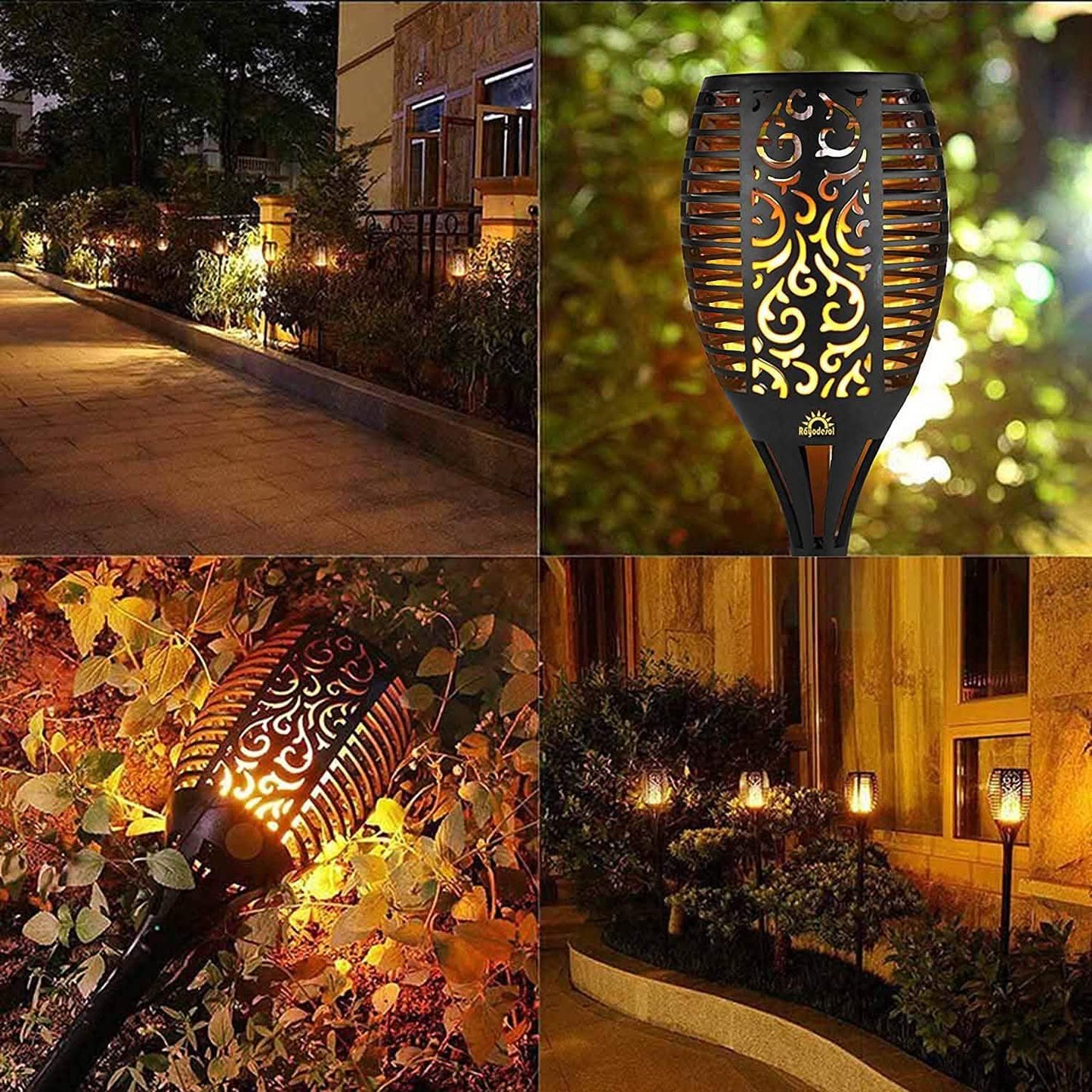 2-Pack: Solar Torch Lights Outdoor DailySale