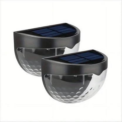 2-Pack: Solar Wall Mount Outdoor Fence Lamp DailySale