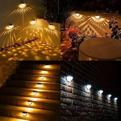 2-Pack: Solar Wall Mount Outdoor Fence Lamp DailySale
