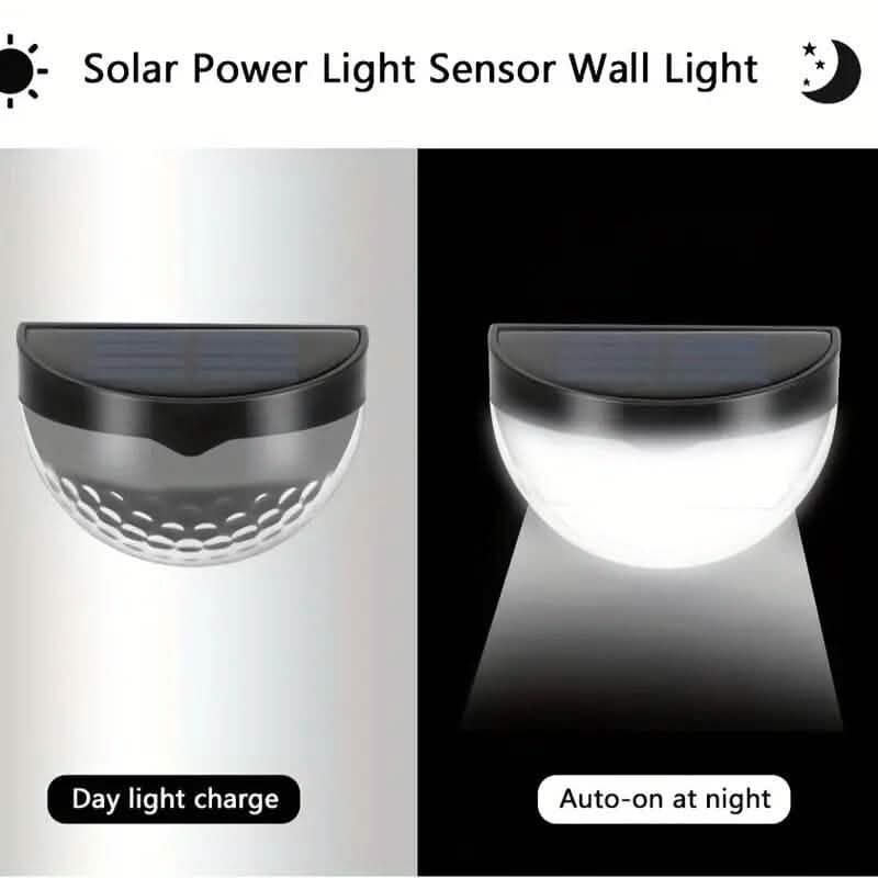 2-Pack: Solar Wall Mount Outdoor Fence Lamp DailySale