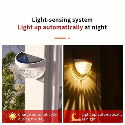 2-Pack: Solar Wall Mount Outdoor Fence Lamp DailySale
